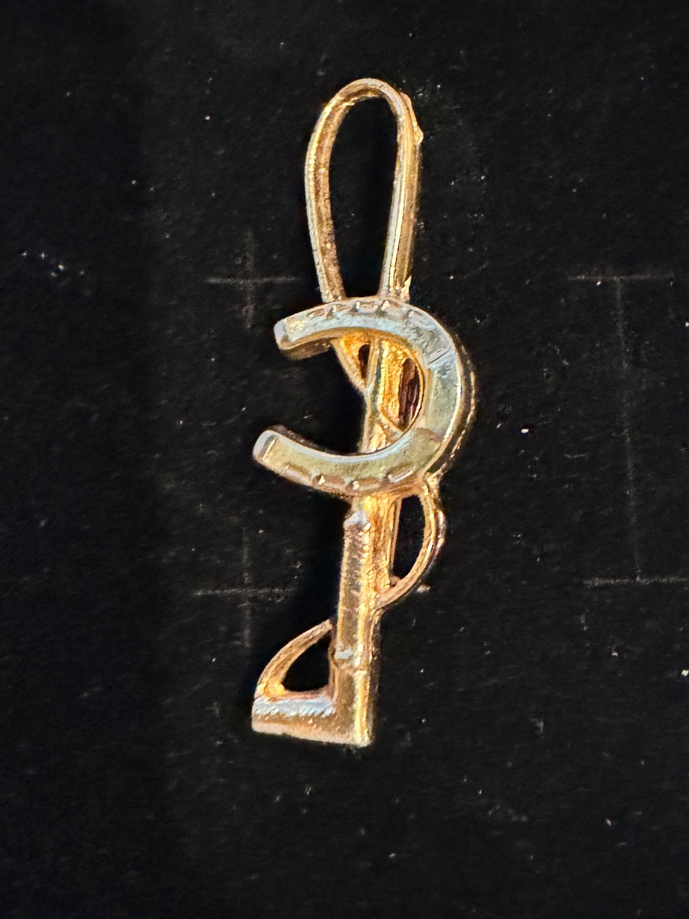 Vintage Gold-Tone Horseshoe Brooch - Women